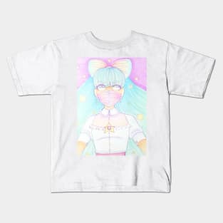 Pastel Girl and Stars Kids T-Shirt